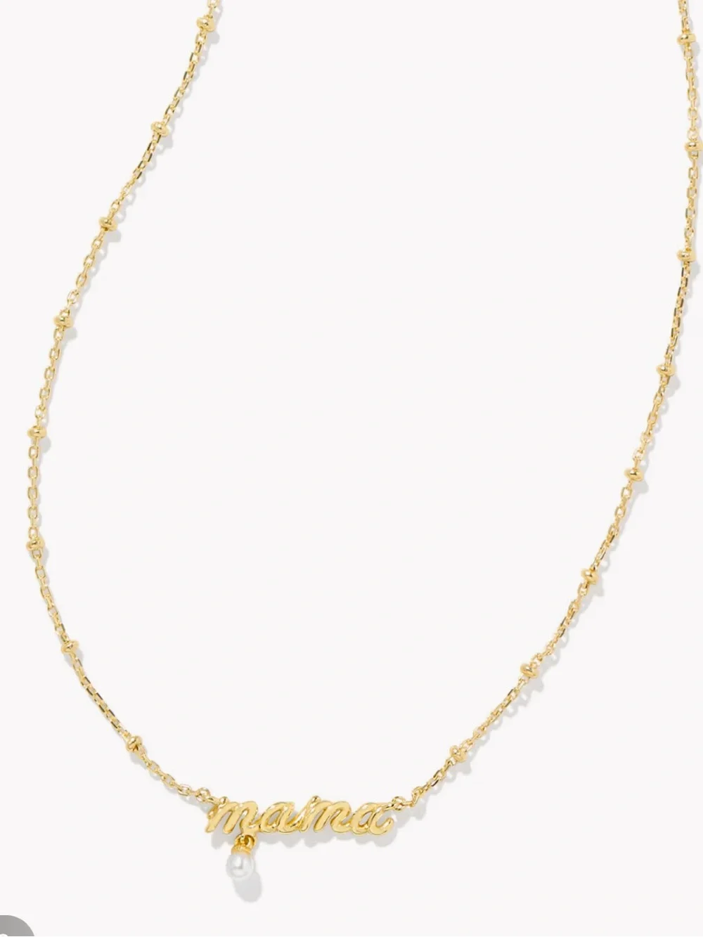 Kendra Scott Mama Script Pendant Necklace in Gold